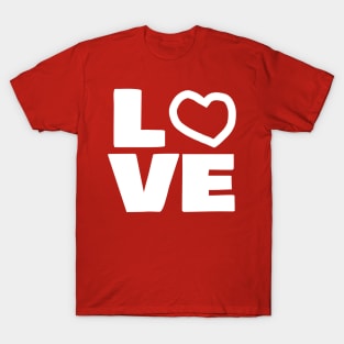 Love Heart Typography for Valentines Day T-Shirt